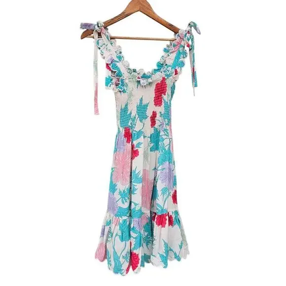 Ephemera Bow Tie Mini Dress Size 6 - Picture 3 of 6